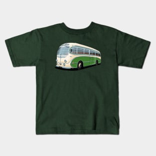 1952 AEC Regal Coach in white and green Kids T-Shirt